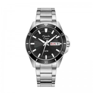 Alexandre Christie AC 6683 Silver Dark Grey Steel MEBTBDG